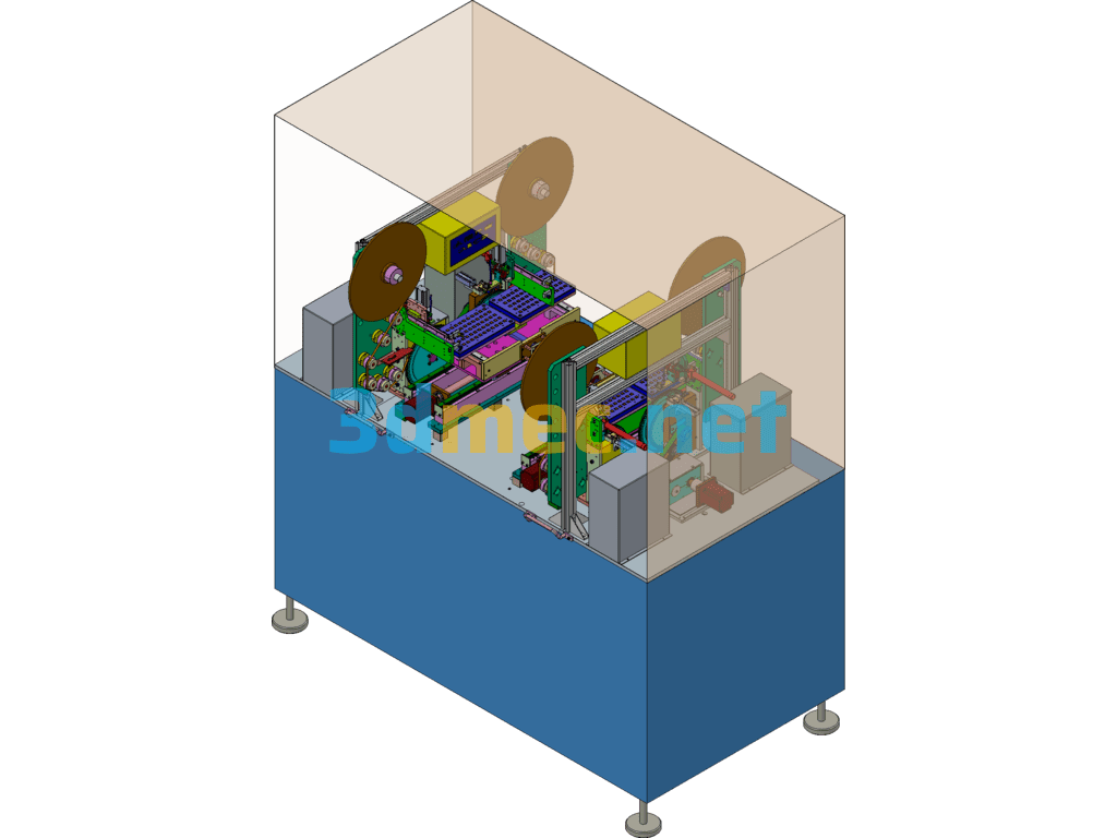 Automatic Labeling Equipment Design For Plastic Keypad Surface Exported 3D Model Free Download