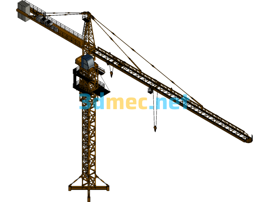 Tower Crane Exported 3D Model Free Download
