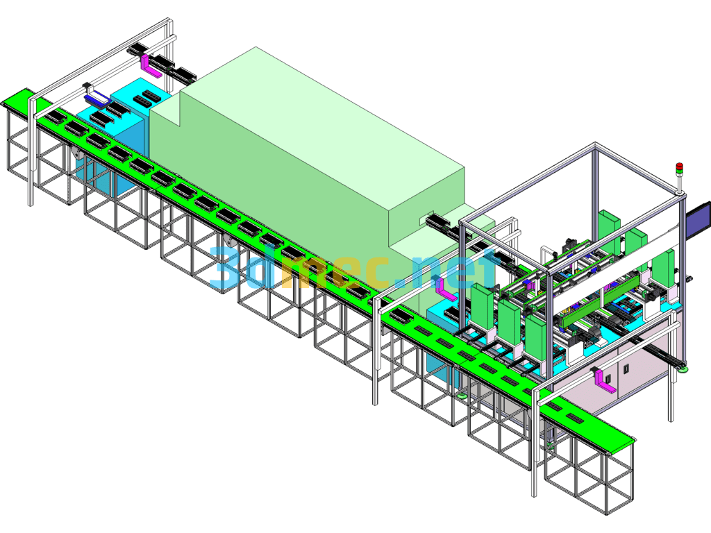 Multi-Position Rack Mounting Machine For Chip Packaging Production Line SolidWorks 3D Model Free Download
