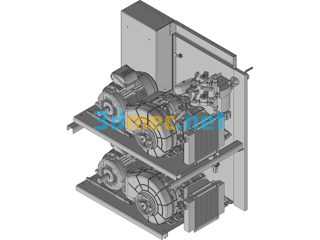 High-Power Dust Removal Equipment Design Exported 3D Model Free Download