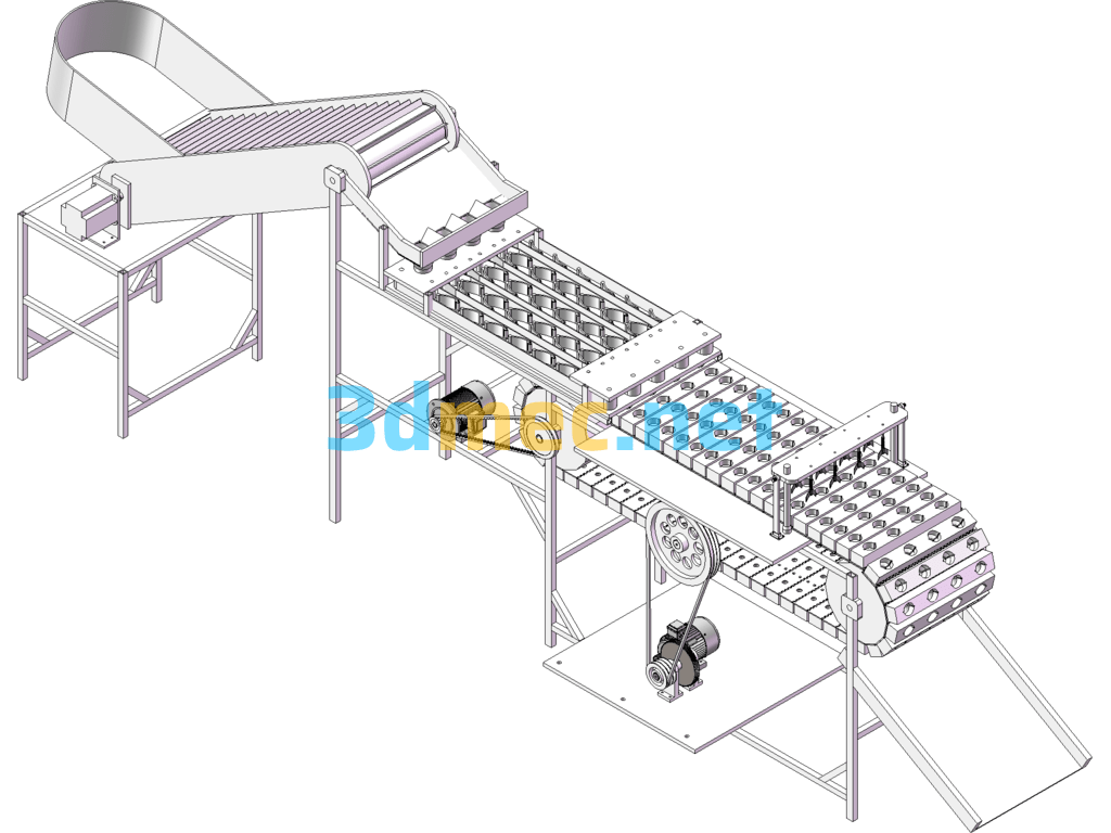 Design Of Large Apricot Cutting And Pitting Machine SolidWorks 3D Model Free Download