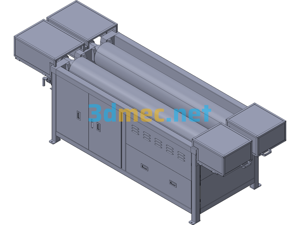 Large Roller Ultrasonic Cleaner Exported 3D Model Free Download