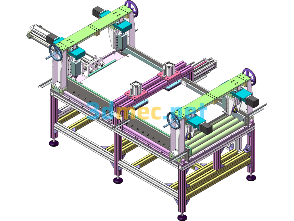 Marble Slab Automatic Grooving Machine Mass Production 3D+PDF Engineering Drawings SolidWorks 3D Model Free Download