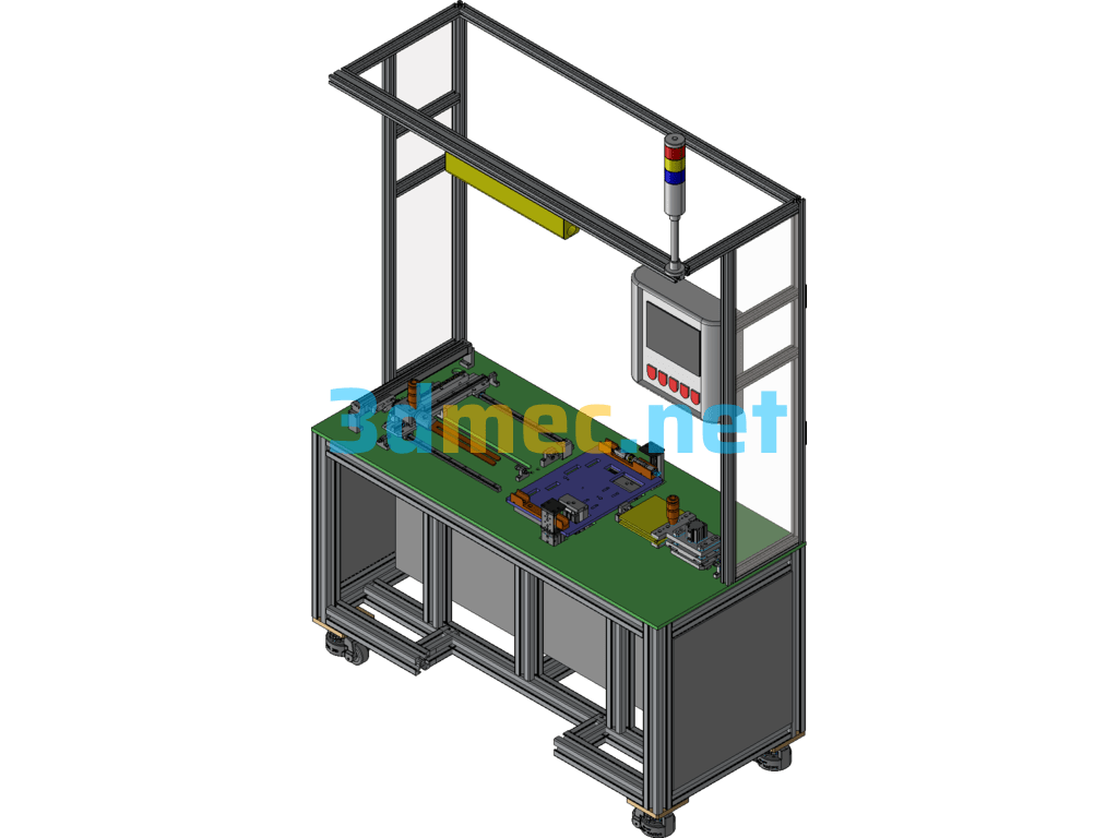 Airbag Folding Semi-Automatic Machine Exported 3D Model Free Download