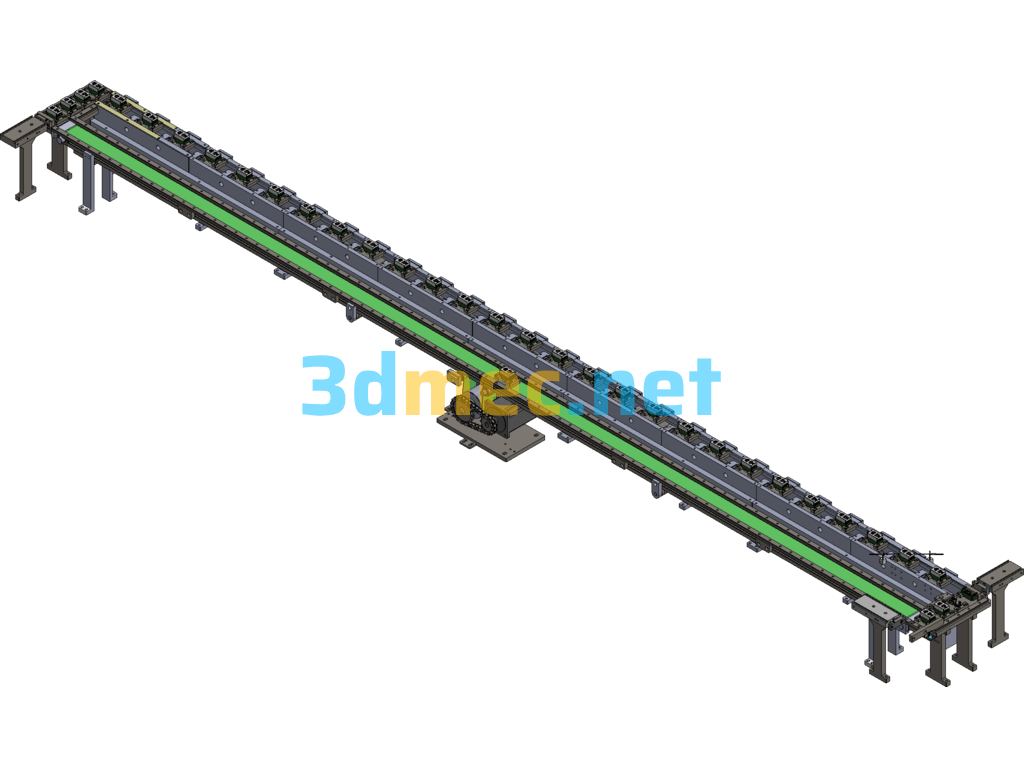 3D Model Of Fixed-Pitch Assembly Line Exported 3D Model Free Download