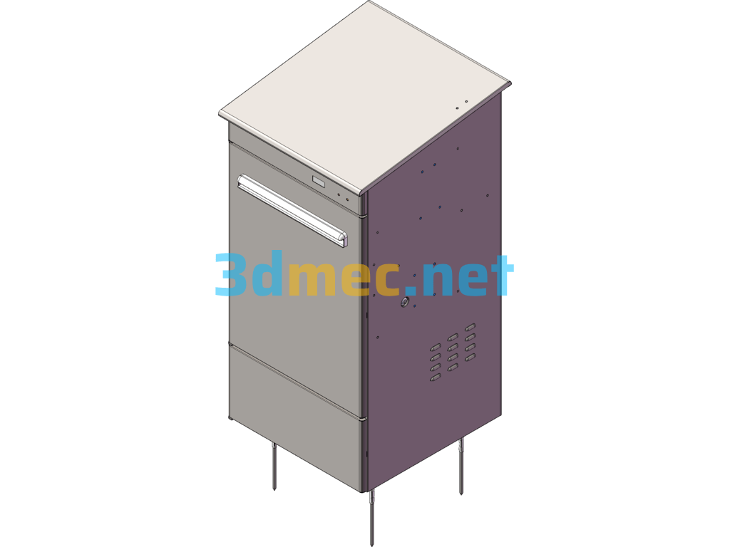 Household Intelligent Express Box (Top Delivery Type) SolidWorks 3D Model Free Download