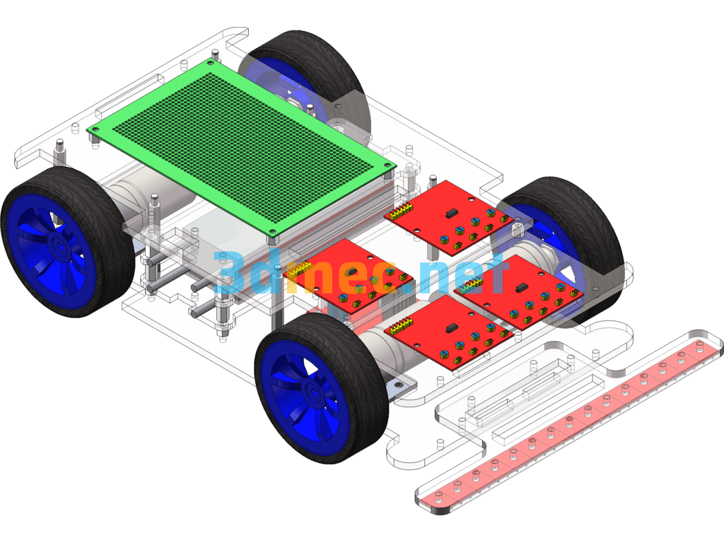 Tracking Cart Model SolidWorks 3D Model Free Download
