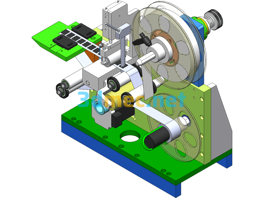 Small Label Stripping Mechanism SolidWorks 3D Model Free Download