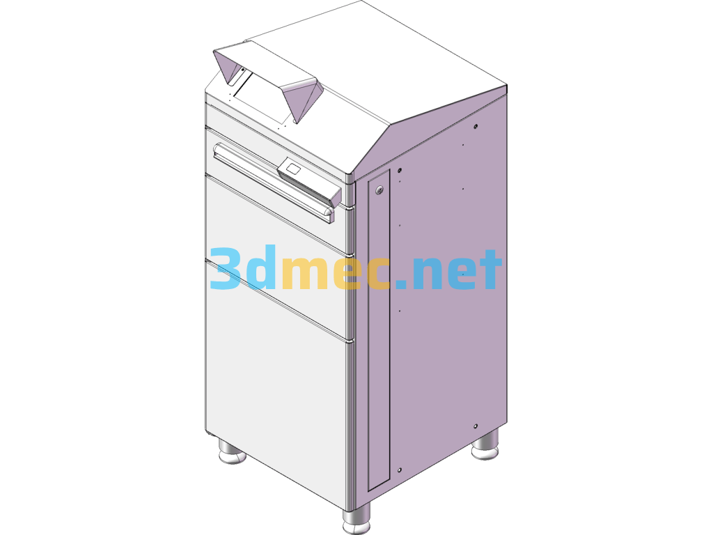 Small Household Intelligent Express Mail Box (Front Delivery Type) SolidWorks 3D Model Free Download