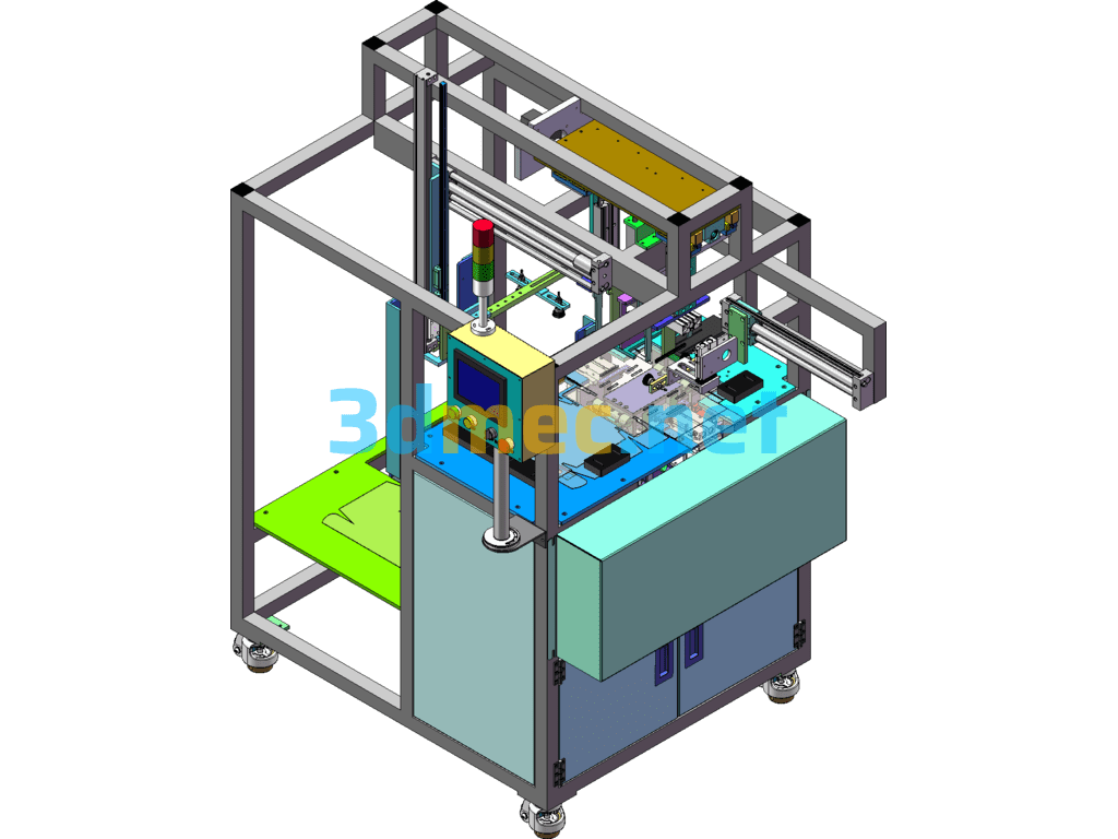 Small Carton Packaging Folding Machine SolidWorks 3D Model Free Download