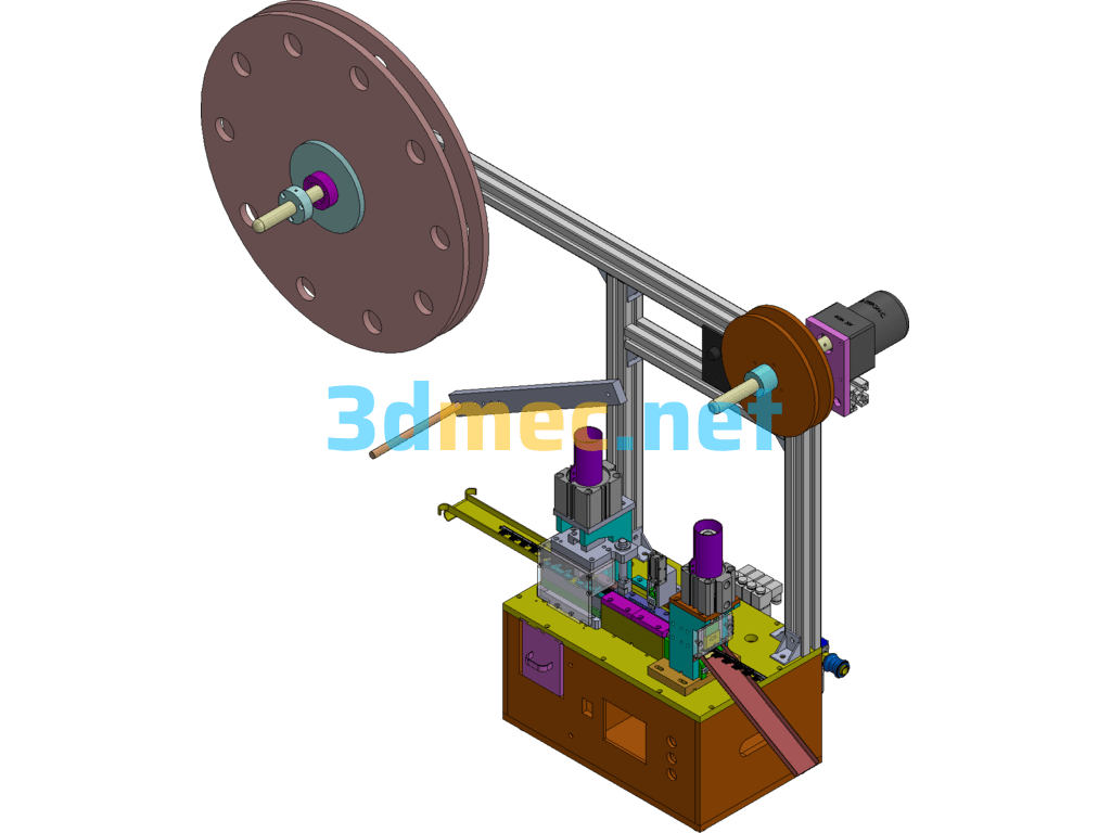 Compact Cutting Machine Desktop Cutting And Picking PIN Machine SolidWorks 3D Model Free Download