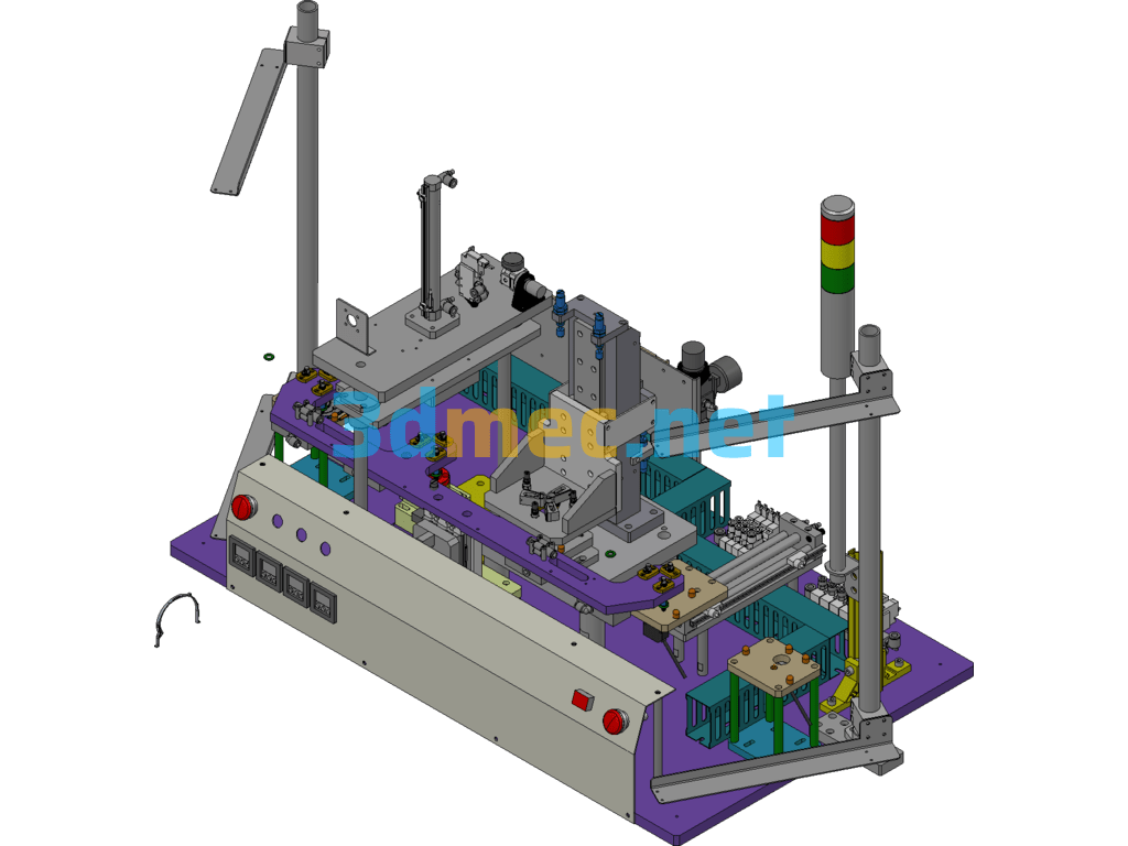 Small Motor Stator Press-In Parallelism Measuring Machine Exported 3D Model Free Download
