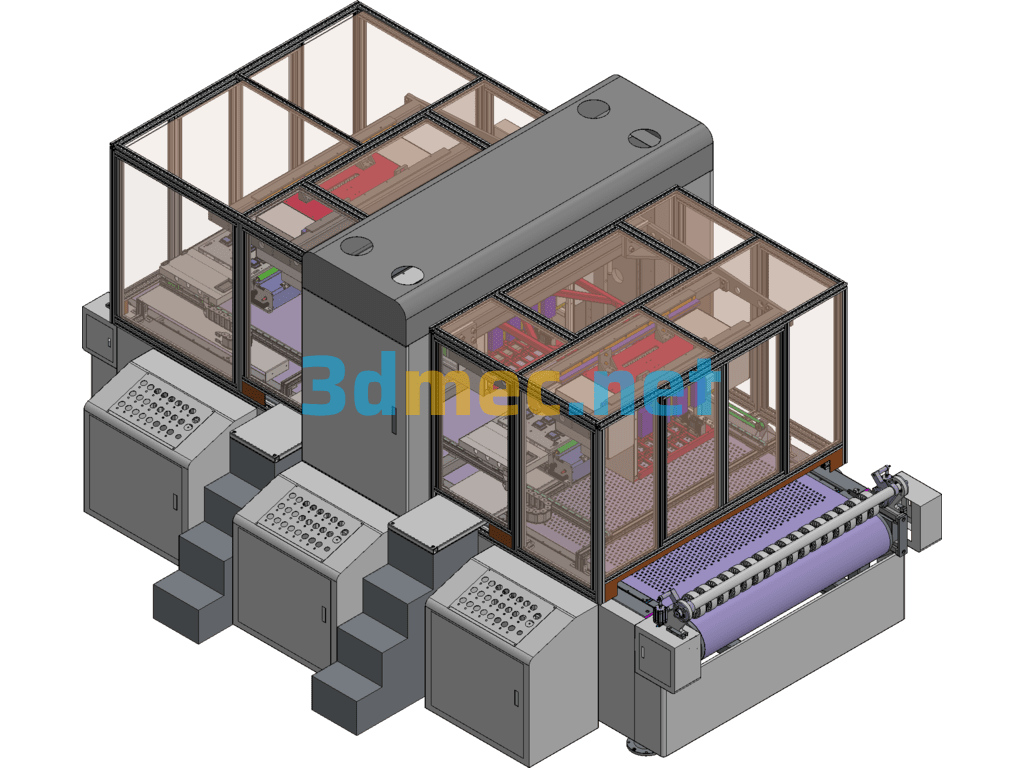 Industrial Digital Printer (Already In Production) Corrugated Cardboard Digital Printer SolidWorks 3D Model Free Download