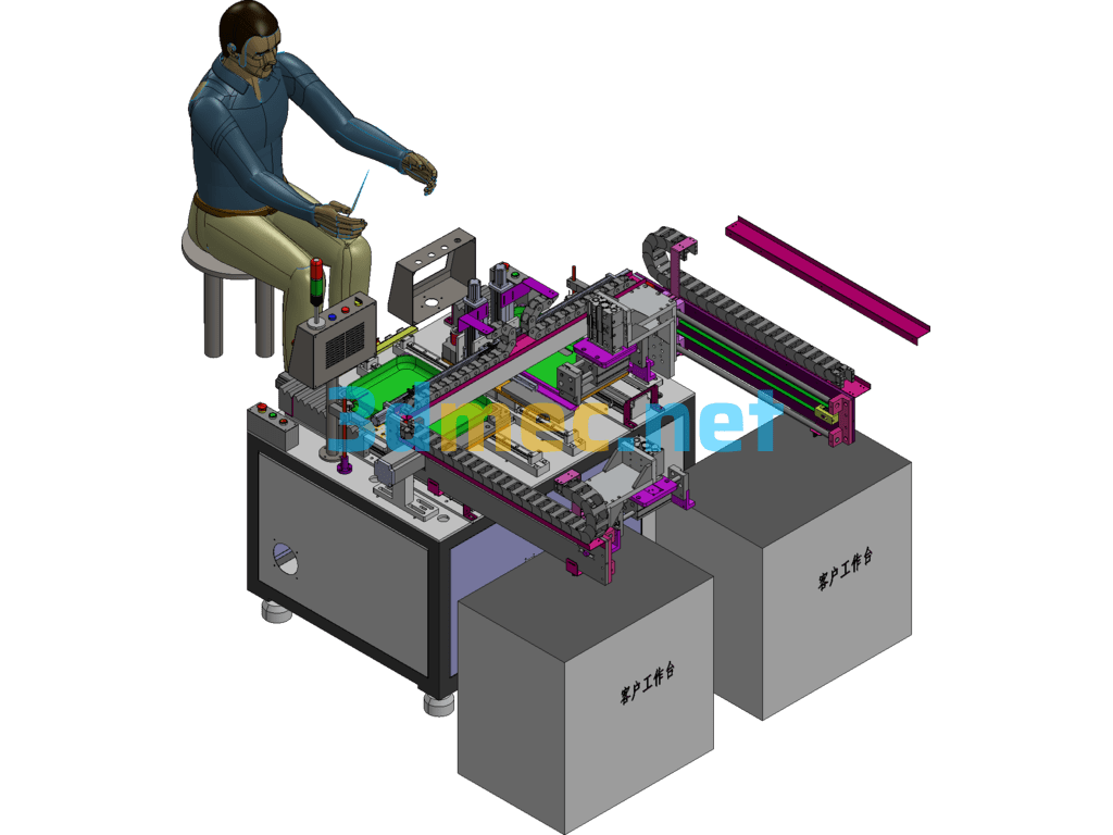 Tool Box Automatic Burr Cutting Equipment Exported 3D Model Free Download