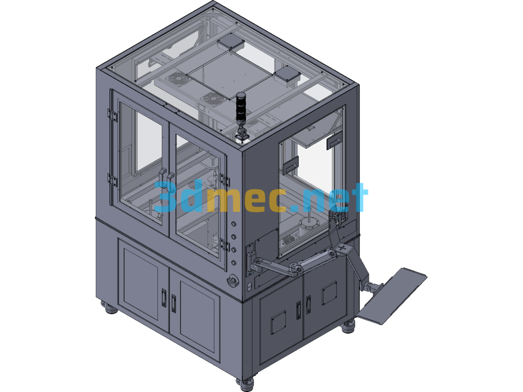 With Marble + Gas Float Spring Cabinet Exported 3D Model Free Download