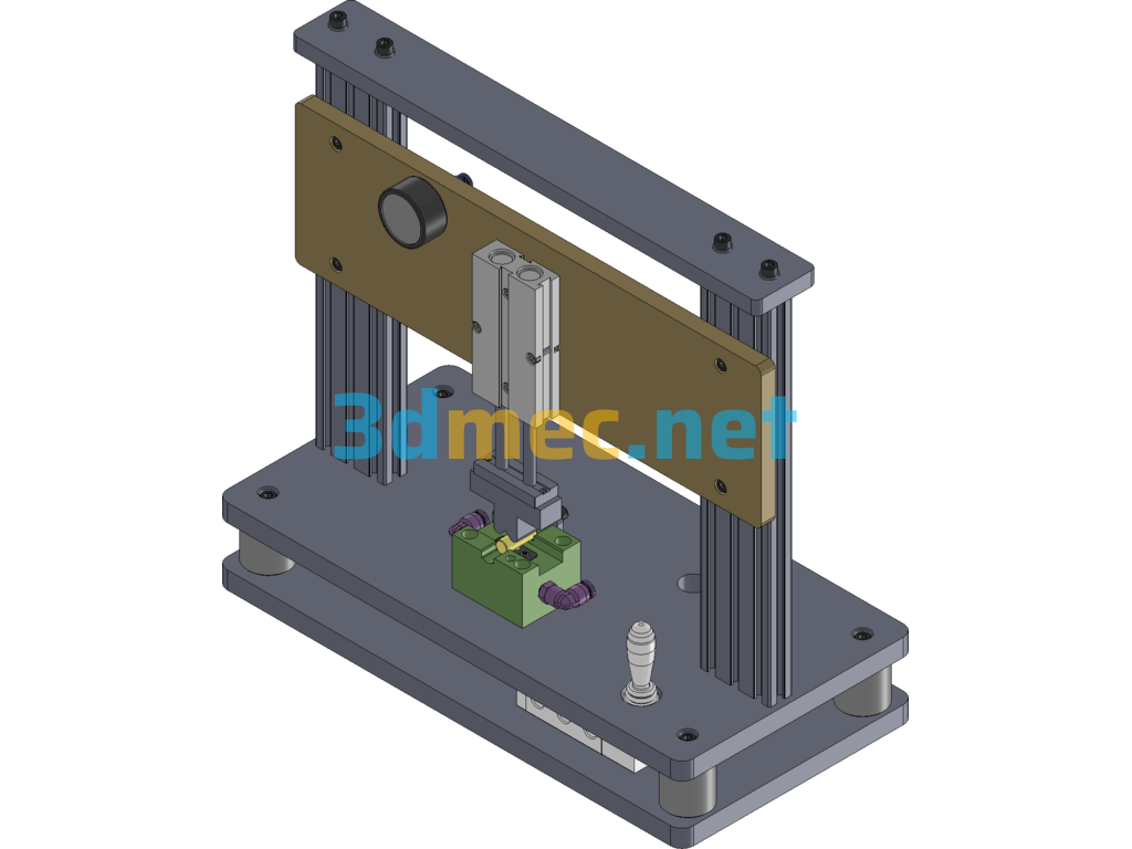 Normally Open And Normally Closed Valve Airtightness Test Fixture SolidWorks 3D Model Free Download