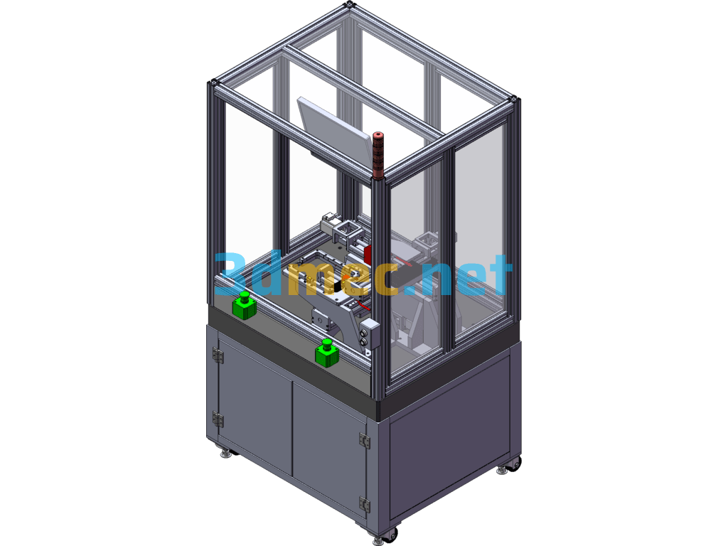 Flatbed Double-Sided Flatness Inspection Machine (Including DFM) SolidWorks 3D Model Free Download