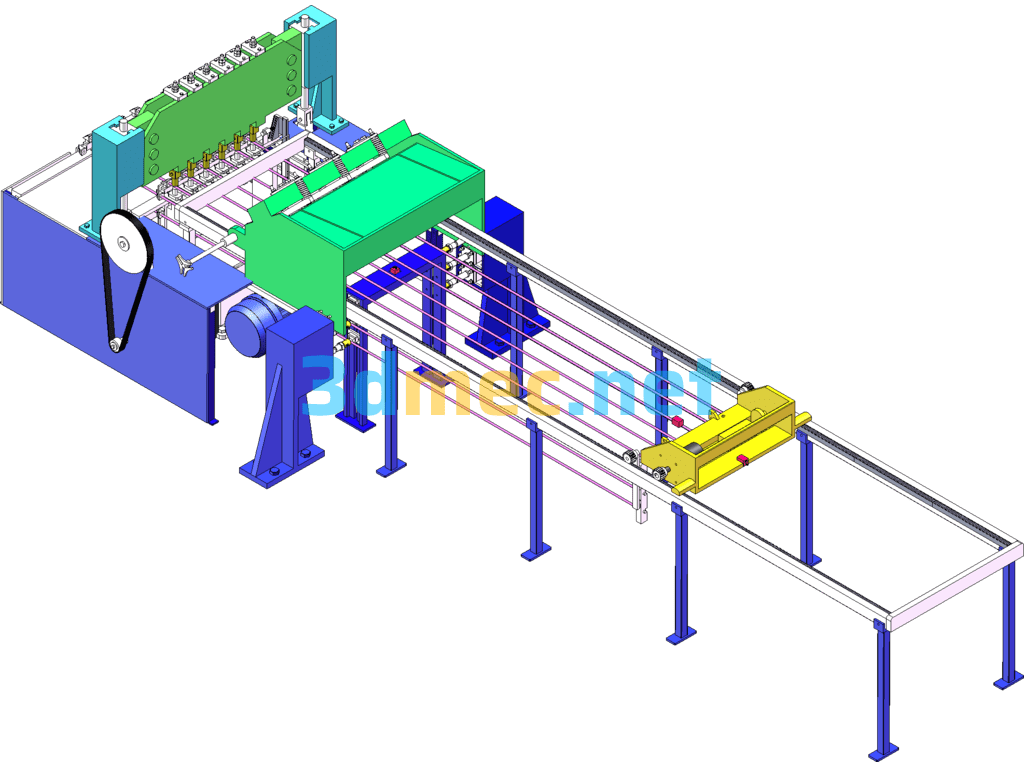Shaped Steel Cage Automatic Row Welding Machine (Mass Production) SolidWorks 3D Model Free Download