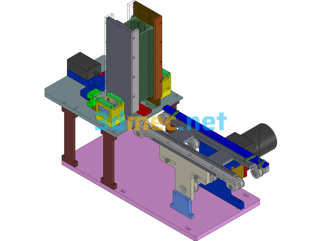 Clip Type Workpiece Loading Mechanism SolidWorks 3D Model Free Download