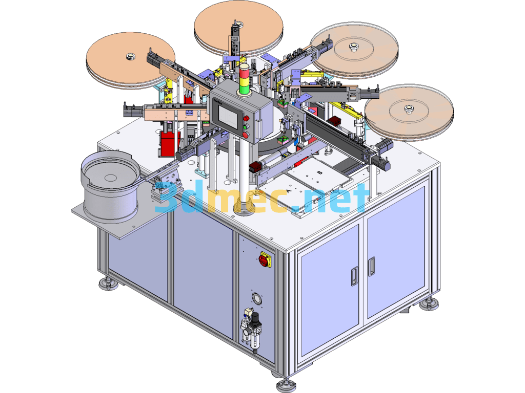 Flexible Contact Automatic Assembly Equipment (Already Produced With BOM,DFM) SolidWorks 3D Model Free Download
