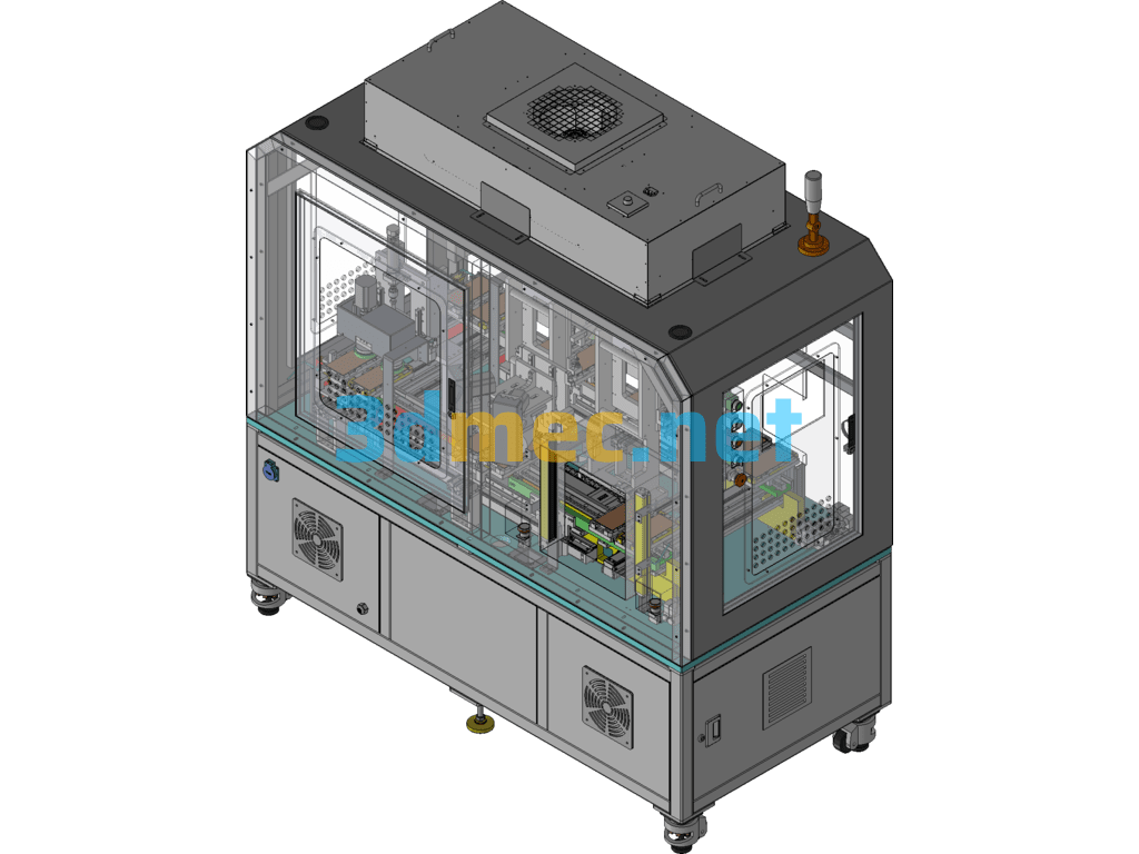 Circular Scrubbing & Decontamination 3C Cleaning Equipment Exported 3D Model Free Download