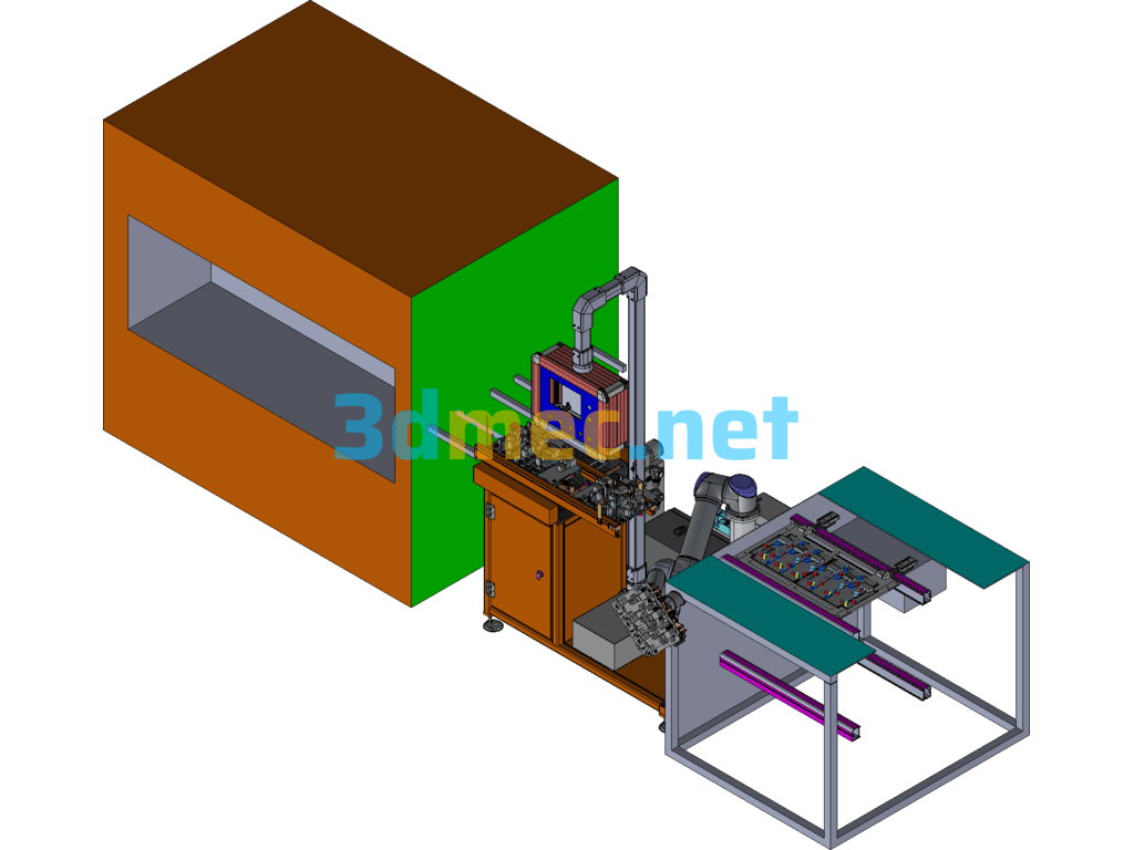 Whirlpool-UR Robot Assembly Line (Adjustable Track Width) Exported 3D Model Free Download