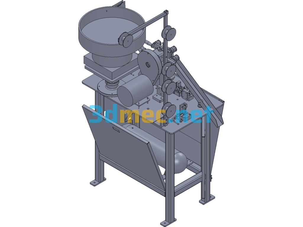 Zipper Industry 7# Metal Zipper Threading Machine(With 3D+Engineering Drawing+BOM) SolidWorks 3D Model Free Download