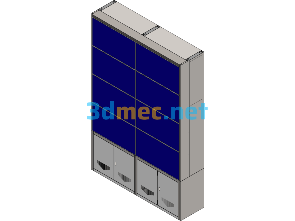 Spliced Electric Wall Frame SolidWorks 3D Model Free Download
