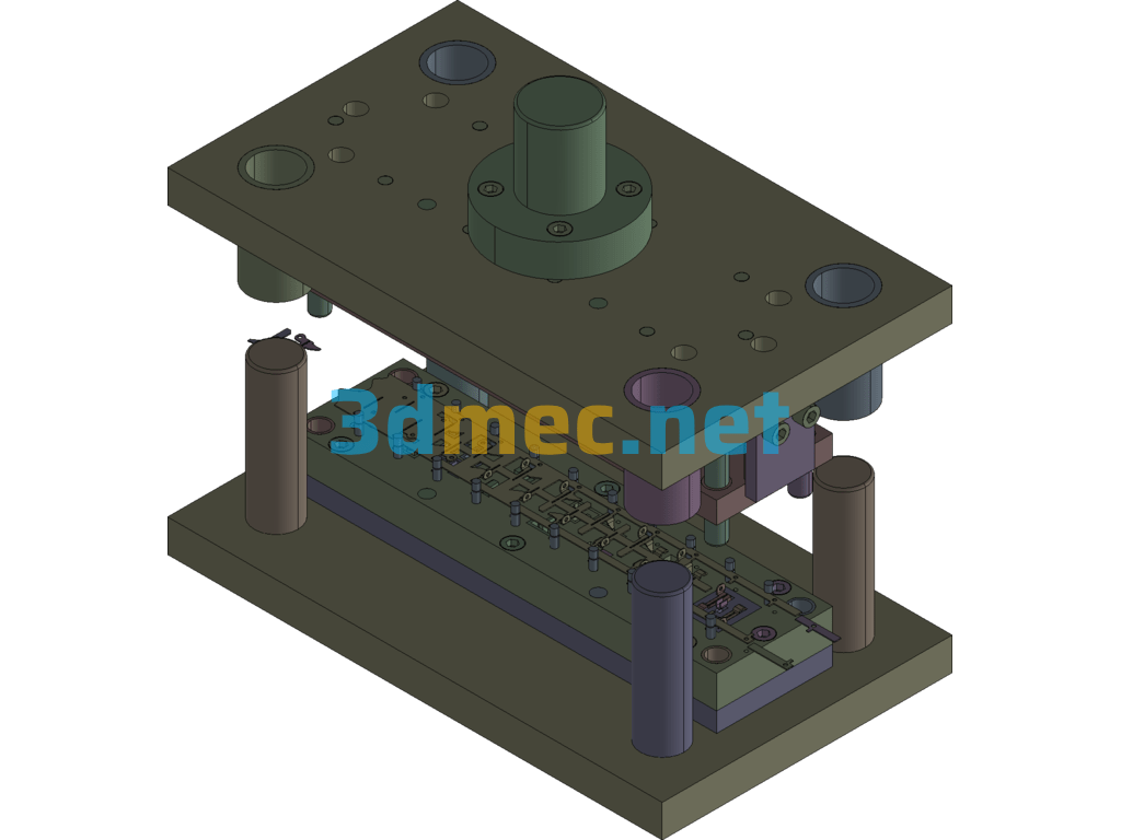 Pusher Plate Progressive Die Exported 3D Model Free Download