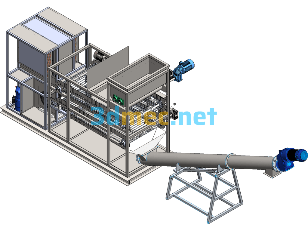 Skid-Mounted Heat Pump Sludge Drying Machine 3D+CAD SolidWorks 3D Model Free Download