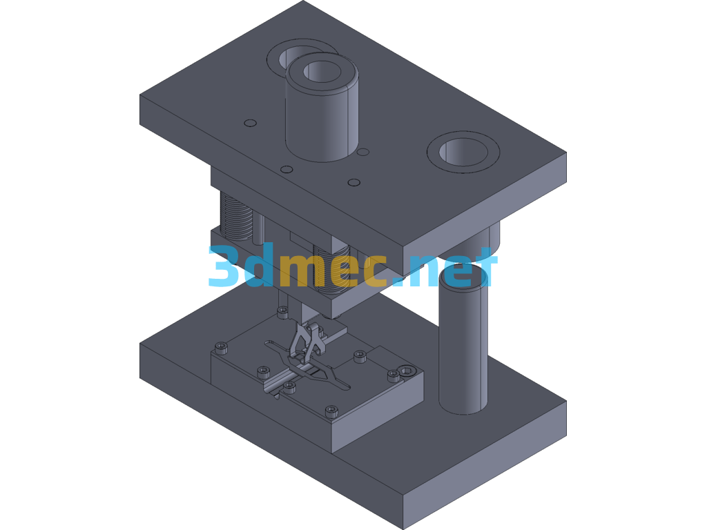 Bracket Biconvex Mold Bending Die Exported 3D Model Free Download