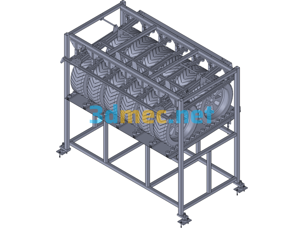 Shelf Combination Logistics Equipment 2 Exported 3D Model Free Download