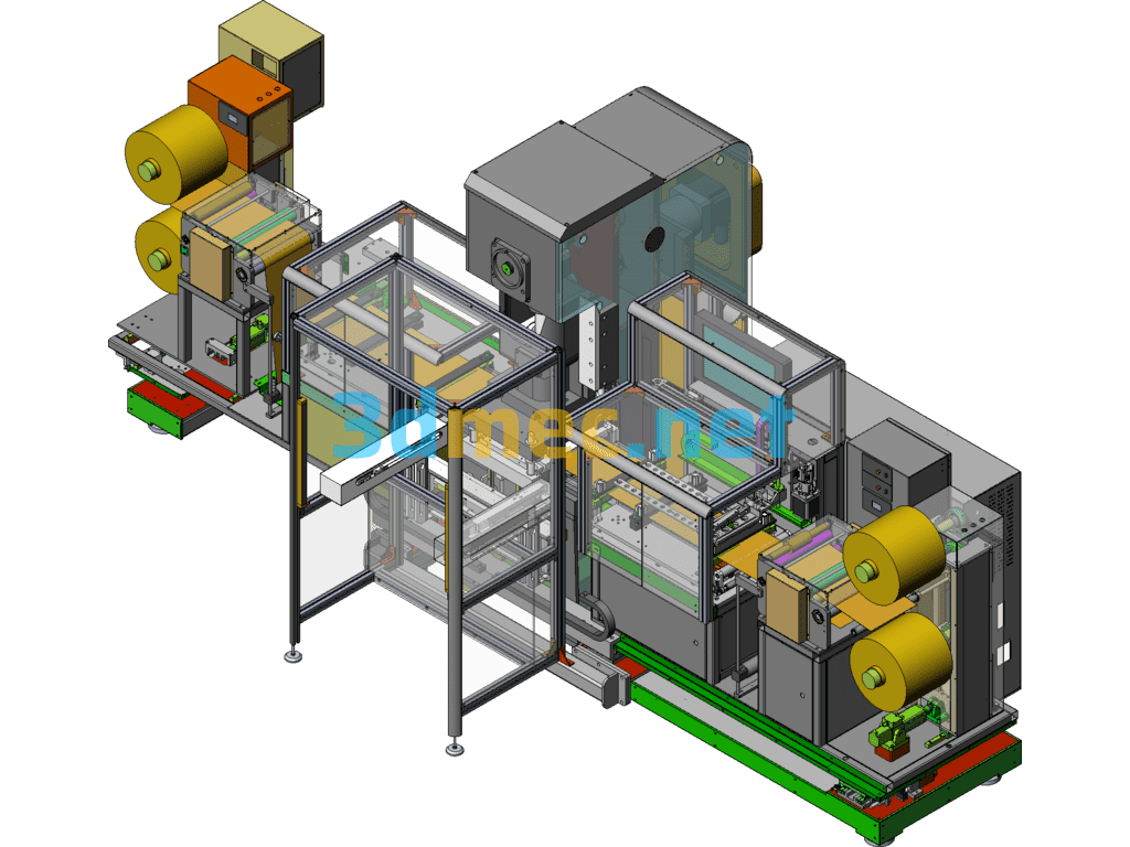 New Roll-To-Roll Punching And Cutting Machine SolidWorks 3D Model Free Download