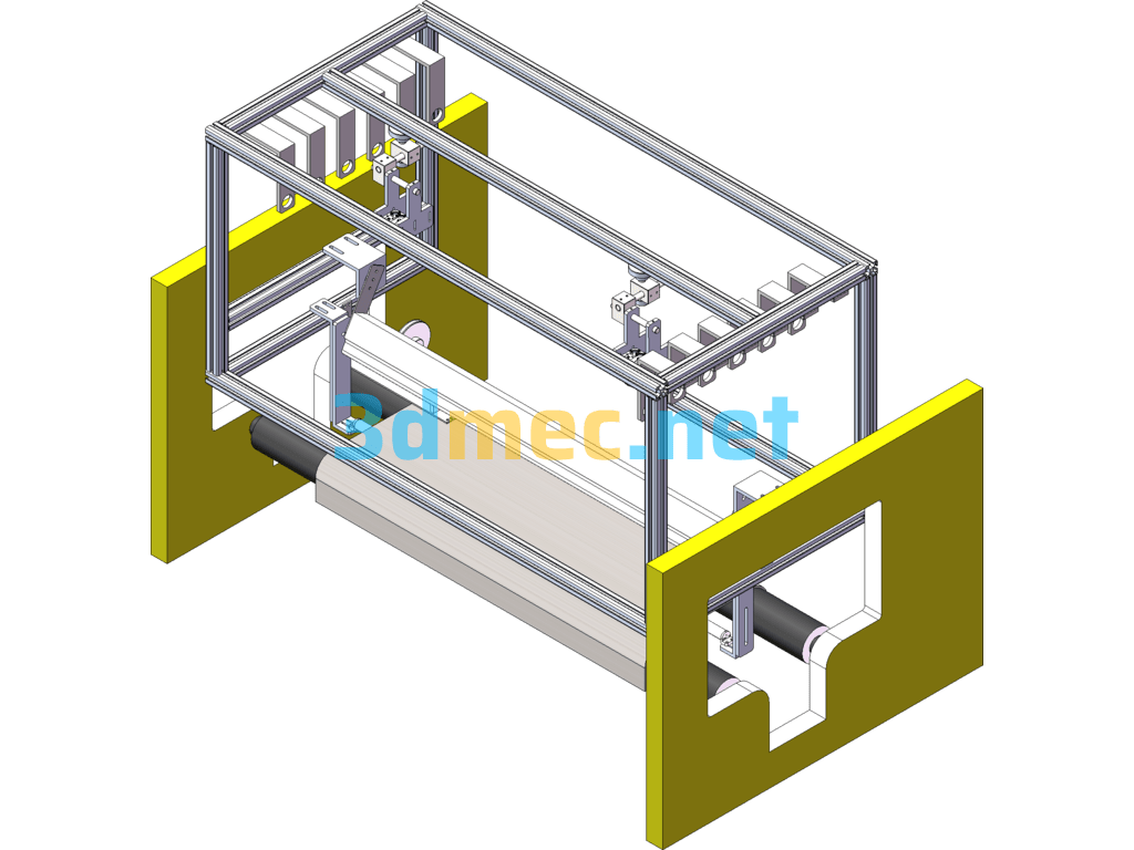 Nonwoven Inspection Machine SolidWorks 3D Model Free Download