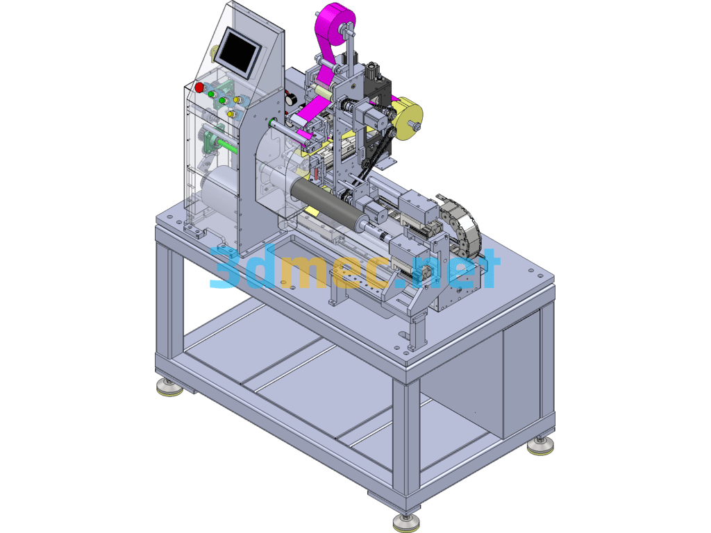 Developer Roller Polishing Machine (Toner Cartridge OPC Photoconductor Surface Polishing) SolidWorks 3D Model Free Download