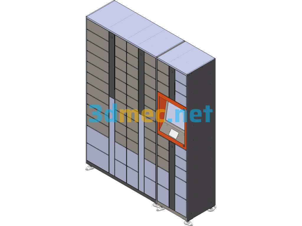 Intelligent Locker (Main And Secondary Combination Type) SolidWorks 3D Model Free Download