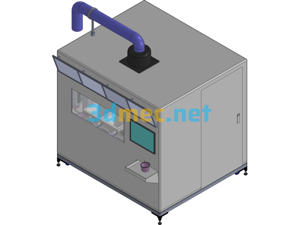 Intelligent Automatic Noodle Vending Machine SolidWorks 3D Model Free Download