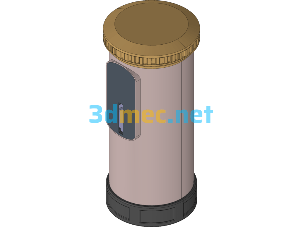 Intelligent Cylindrical Sharing Bookcase Equipment Creo(ProE) 3D Model Free Download