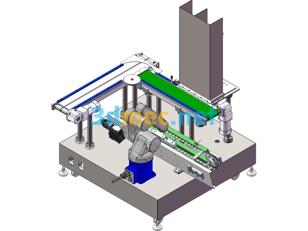 Robotic Loading And Unloading Equipment SolidWorks 3D Model Free Download