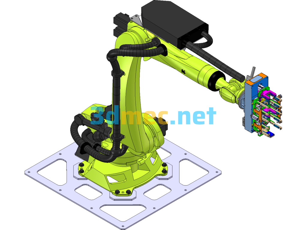 Robot Gripper SolidWorks 3D Model Free Download