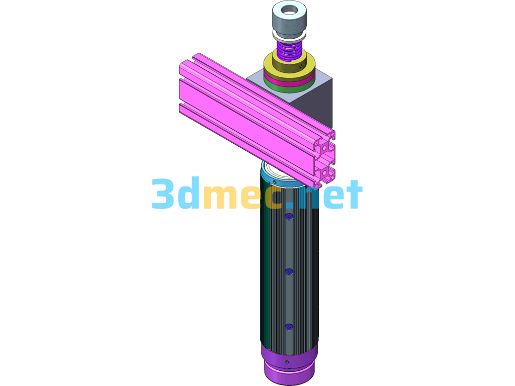Mechanical Hand Rising Shaft, Mouthpiece Machine SolidWorks 3D Model Free Download