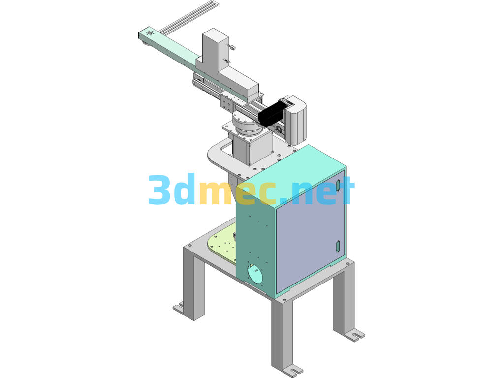 Sheet Metal Stamping Loading And Unloading Swing Arm Robot SolidWorks 3D Model Free Download