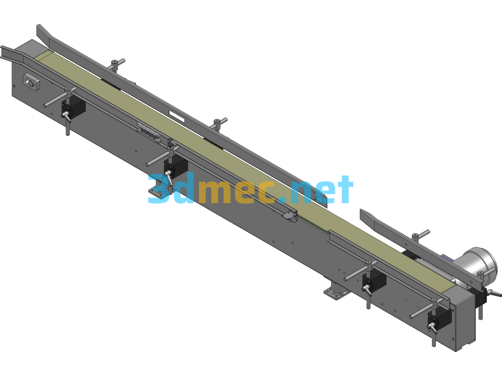 Plate Chain Conveyor Belt 3D+Engineering Drawing+BOM List SolidWorks 3D Model Free Download
