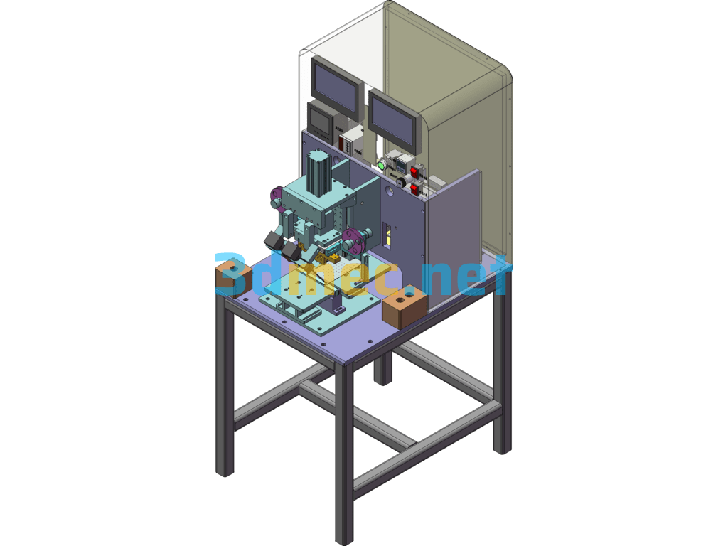 Desktop Simple Pulse Heat Press SolidWorks 3D Model Free Download