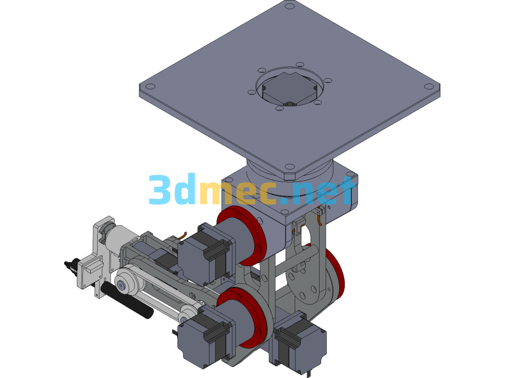 Desktop-Class 6-Axis Robot With Camera Welding Head SolidWorks 3D Model Free Download