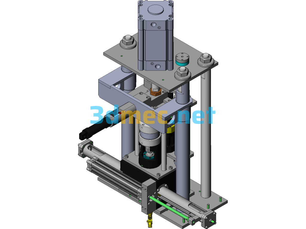 Pneumatic Clamping And Rotating Mechanism SolidWorks 3D Model Free Download