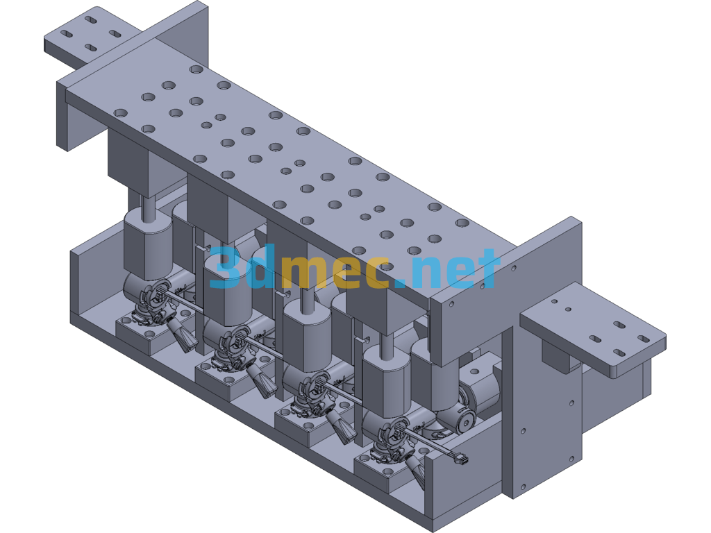 Airtightness Test Fixture 3D+CAD Sleeving Machine Pressure Resistance Test Fixture SolidWorks 3D Model Free Download
