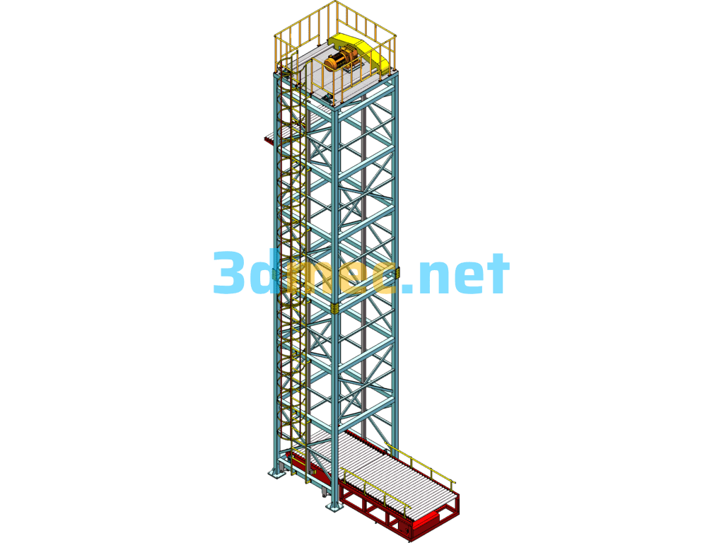 Horizontal Roller Elevator SolidWorks 3D Model Free Download