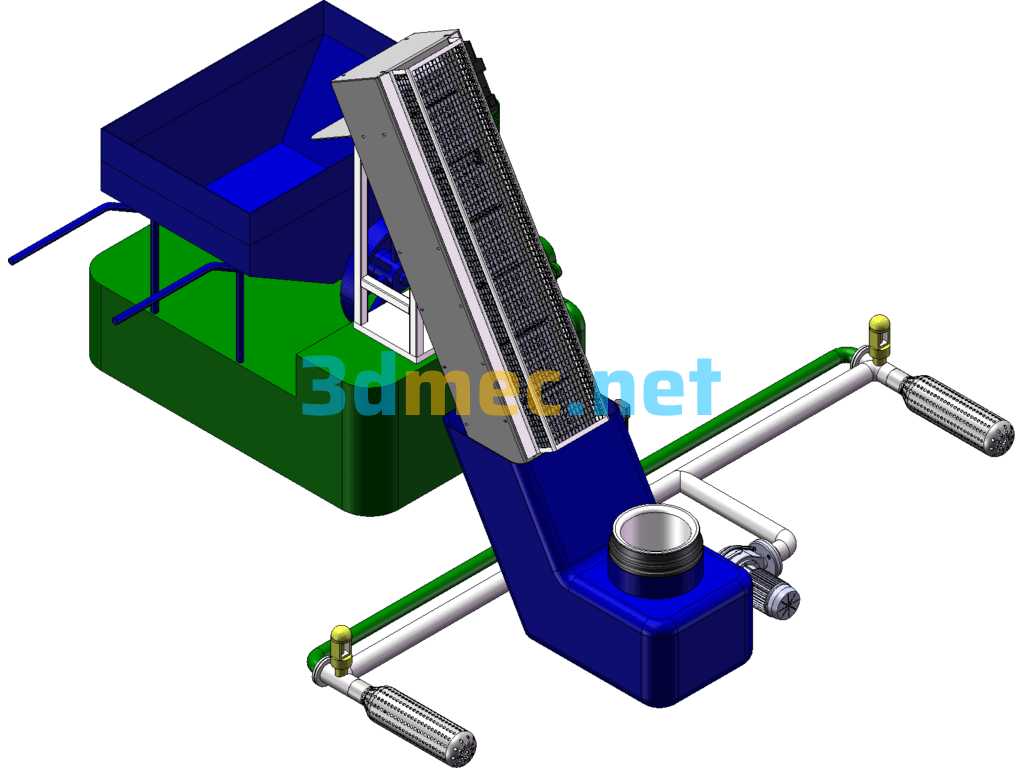 Automatic Surface Waste Collection Device SolidWorks 3D Model Free Download
