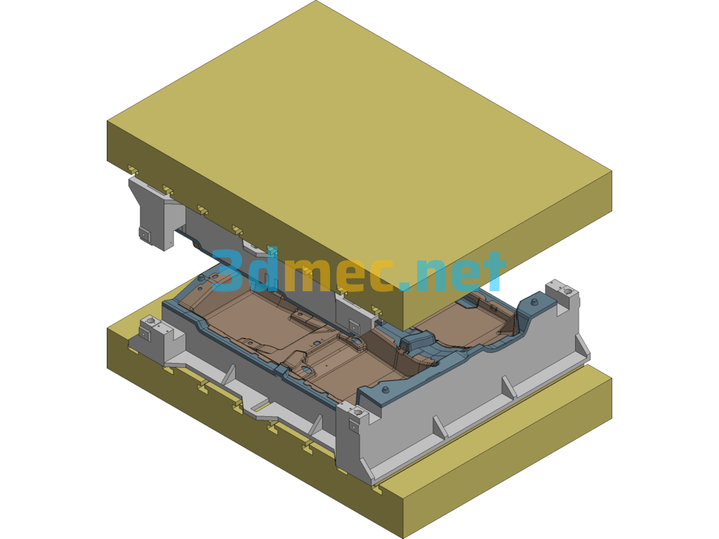 Automotive Instrument Panel Injection Mold Design Exported 3D Model Free Download